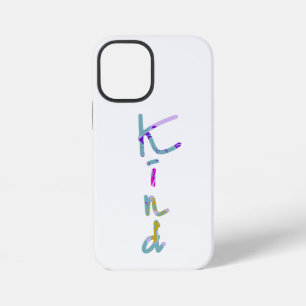 Funda Para iPhone 12 Mini Tipografía artística KIND colorida e inspiradora