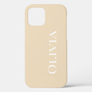 Funda Para iPhone 12 Pro Tipografía blanca moderna y personalizada