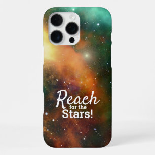 Funda Para iPhone 16 Pro Max Tipografía de cita Alcanzar las Estrellas Espacio 