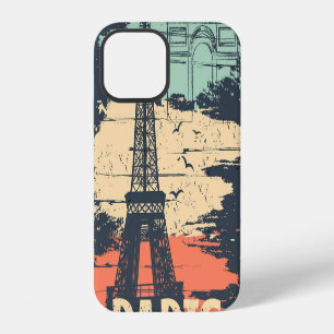 Funda Para iPhone 12 Tipografía de París: cartel abstracto de la Torre