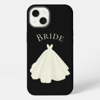 Tipografía de vestido de novia blanco elegante par