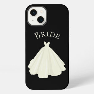 Tipografía de vestido de novia blanco elegante par