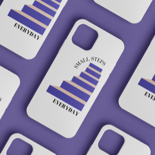 Funda Para iPhone 12 Mini Tipografía femenina linda "Pequeños pasos todos lo