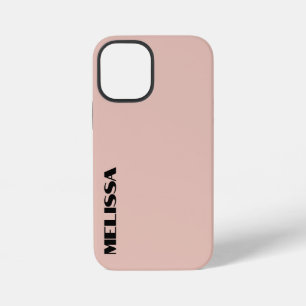 Funda Para iPhone 12 Mini Tipografía Moderna Negrita Beige Negra