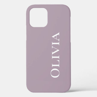 Funda Para iPhone 12 Pro Tipografía moderna personalizada de Lavanda de pol