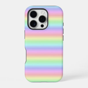 Funda Para iPhone 16 Pro Tiras de Arcoíris de Pastel - patrón