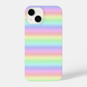 Funda Para iPhone 14 Tiras de arcoiris Pastel - patrón