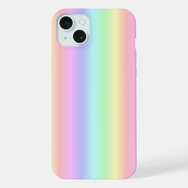 Funda Para iPhone Tiras de arcoiris Pastel - patrón (Reverso )