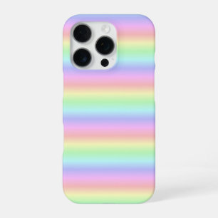 Funda Para iPhone 16 Pro Tiras de arcoiris Pastel - patrón