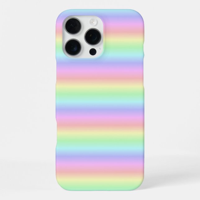 Funda Para iPhone Tiras de arcoiris Pastel - patrón (Reverso )