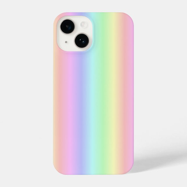 Funda Para iPhone Tiras de arcoiris Pastel - patrón (Reverso )