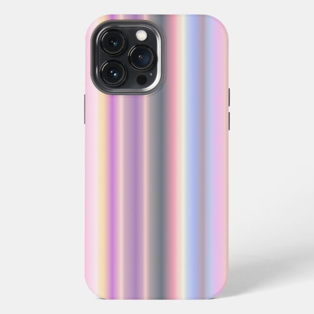 Funda Para iPhone Tiras de arcoíris pastel - Patrón (Reverso )