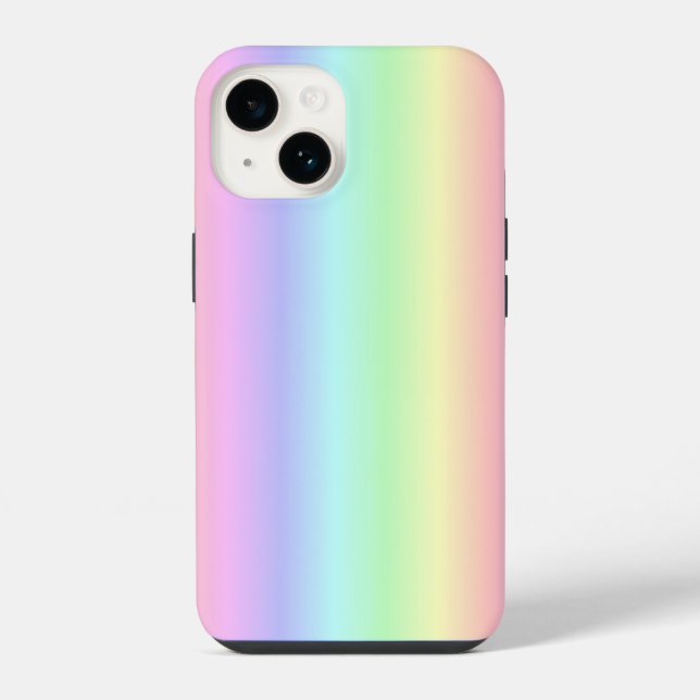 Funda Para iPhone Tiras de Arcoíris Pastel - Patrón (Reverso )