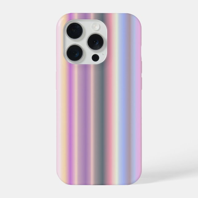 Funda Para iPhone Tiras de arcoiris Pastel - Patrón (Reverso )