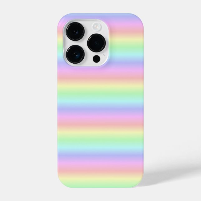 Funda Para iPhone Tiras de arcoiris Pastel - patrón (Reverso )