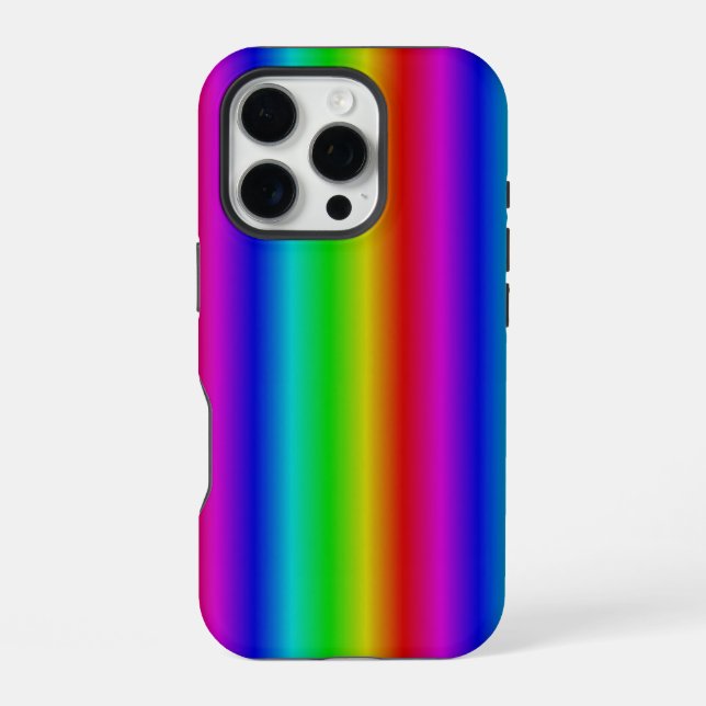 Funda Para iPhone Tiras de Arcoíris - Patrón (Reverso )