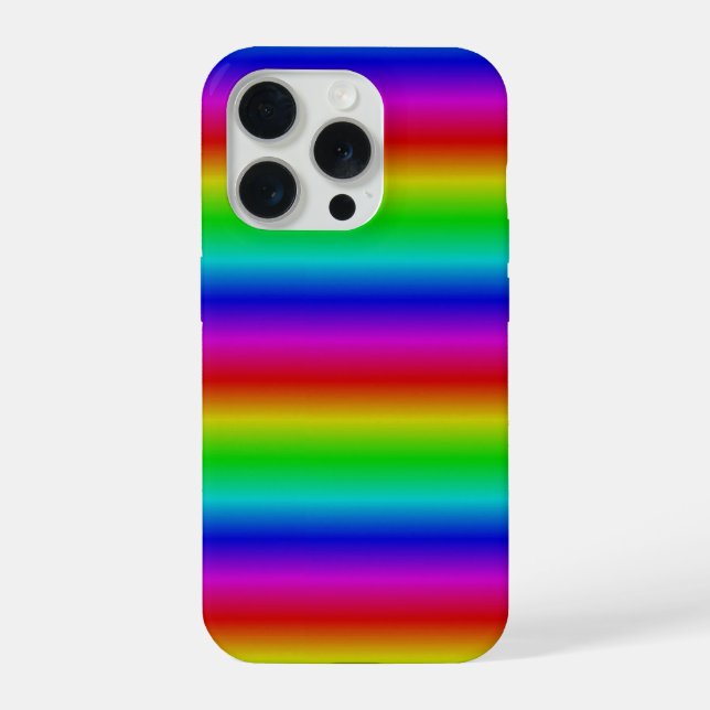 Funda Para iPhone Tiras de Arcoíris - Patrón (Reverso )