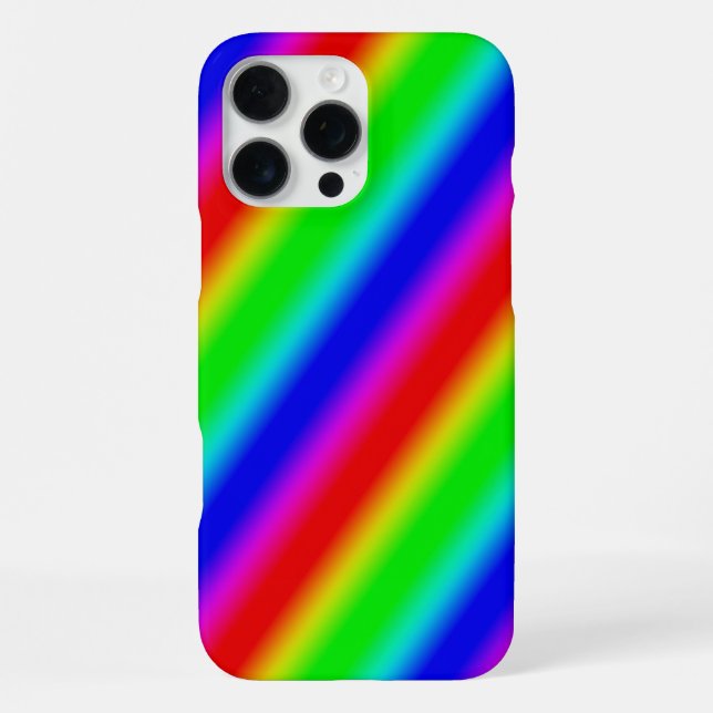 Funda Para iPhone Tiras de Arcoíris - Patrón (Reverso )