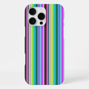 Funda Para iPhone 16 Pro Max Tiras de Arcoíris - Patrón