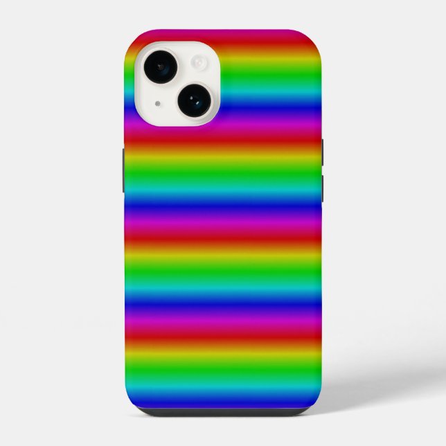 Funda Para iPhone Tiras de Arcoíris - Patrón (Reverso )
