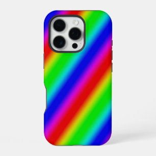 Funda Para iPhone 16 Pro Tiras de Arcoíris - Patrón