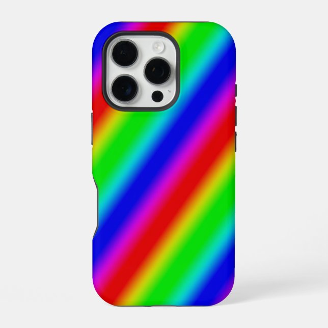 Funda Para iPhone Tiras de Arcoíris - Patrón (Reverso )