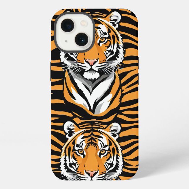 Funda Para iPhone Tiras de tigre (Reverso )