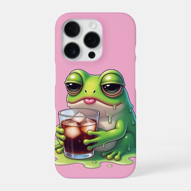 Funda Para iPhone Tired Melted Frog Cute Phone Case Design (Reverso)