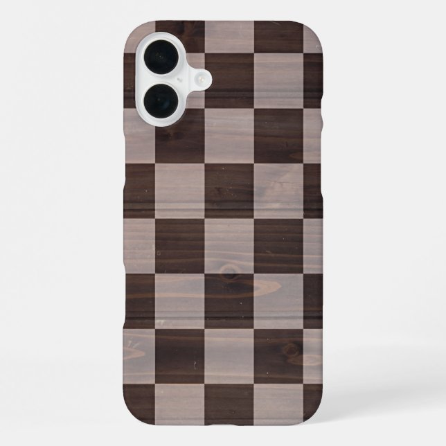 Funda Para iPhone Title Matte Chessboard Texture Phone Case (Reverso )