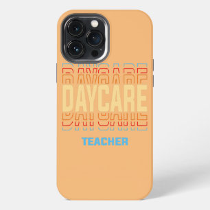 Funda Para iPhone 13 Pro Max Título de trabajo de maestro de guardería vintage