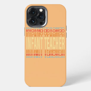 Funda Para iPhone 13 Pro Max Título de trabajo de maestro de infantil vintage