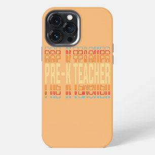 Funda Para iPhone 13 Pro Max Título de trabajo de maestro pre K vintage