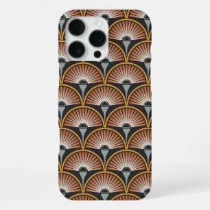 Funda Para iPhone 16 Pro Max Toca discos Art Deco de la Era del Jazz al atardec