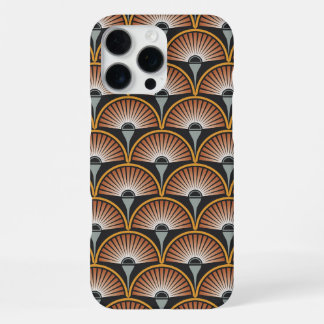 Funda Para iPhone 16 Pro Max Toca discos Art Deco de la Era del Jazz al atardec