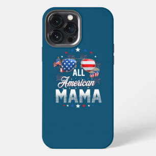 Funda Para iPhone 13 Pro Max Toda Mamá Americana Día de la Madre 4 de Julio