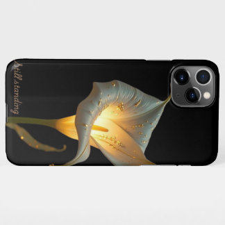 Funda Para iPhone 11Pro Max Todavía en pie diseño floral negro