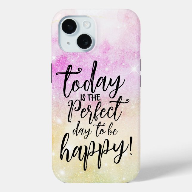 Funda para iPhone Today To Be Happy - Cita del día (Reverso )