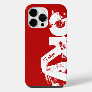 Funda Para iPhone 14 Pro Max Tokio - Estilo Joven Urbano Desgastado Rojo Y Blan