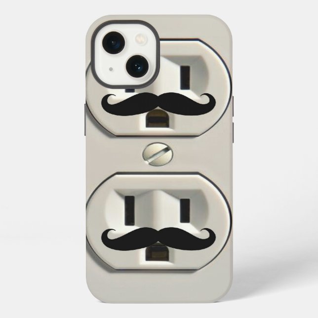 Funda Para iPhone Toma de corriente con bigote (Reverso )