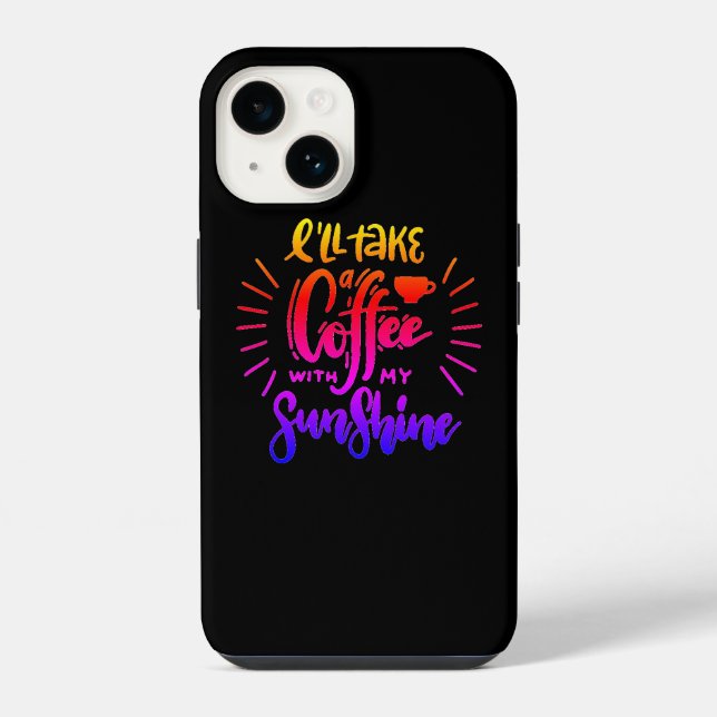 Funda Para iPhone Tomaré un café con mi sol (Reverso )