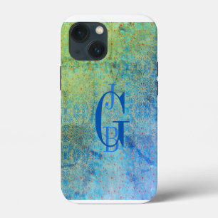 Funda Para iPhone 13 Mini Tonos de azul verde ombré