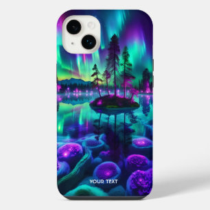 Funda Para iPhone 14 Plus Tonos fantásticos morados y verdes lindos
