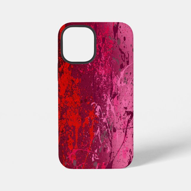 Funda Para iPhone Torbellino de frambuesa: arte de salpicaduras abst (Reverso )