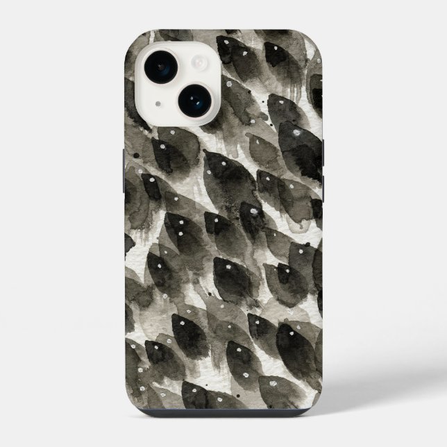 Funda Para iPhone Tormenta de peces (Reverso )
