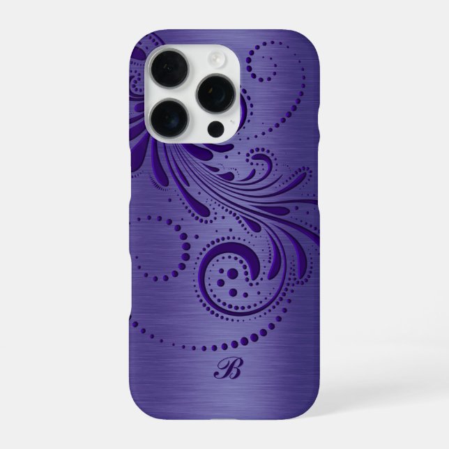 Funda Para iPhone Tornillo rojo morado metálico (Reverso)