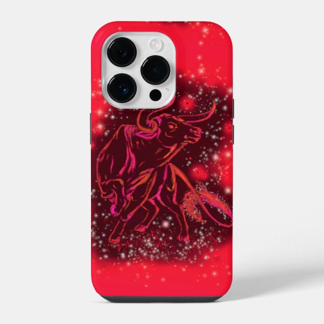 Funda Para iPhone Toro Rojo Corriendo (Reverso )