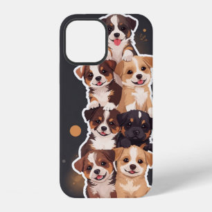 Funda Para iPhone 12 Torre de Cachorros - Arte Mascota espantoso