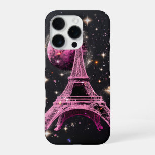Funda Para iPhone 16 Pro Torre Eiffel Noche Luna