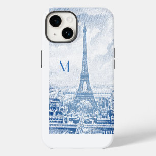 Funda Para iPhone 14 Torre Eiffel vintage -monogramada 