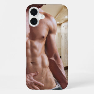 Funda Para iPhone 16 Plus Torso masculino musculoso sin camiseta de Slippery